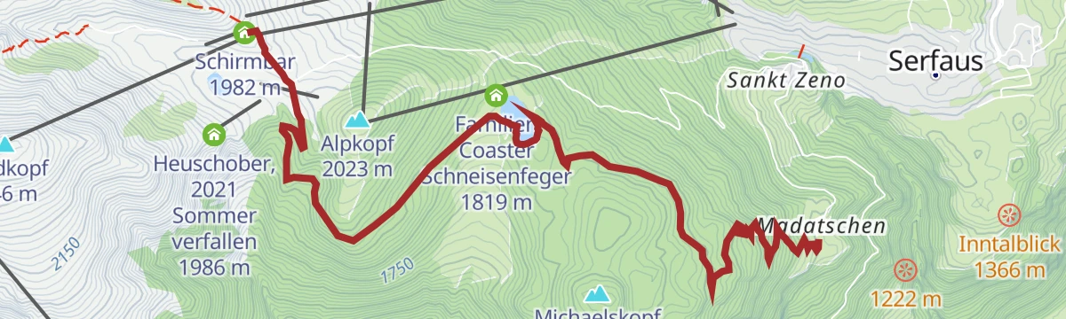 Route map: Six-Senses-Weg